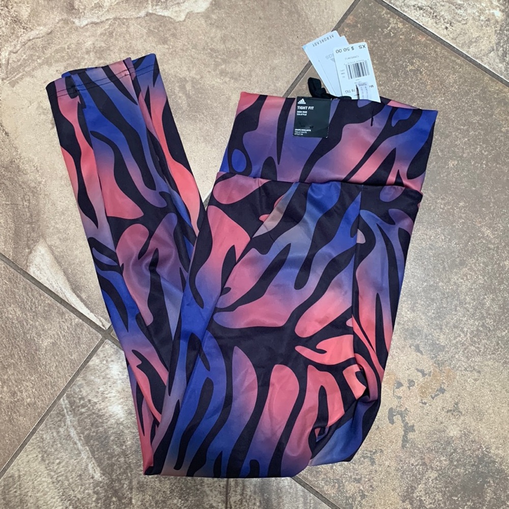 NWT- Adidas- XS. 7/8 length high rise legging